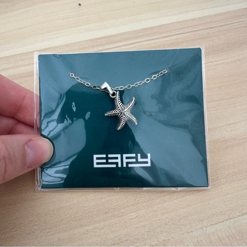 Effy Silver Seaside Silver Diamond Starfish Pendant Beach Mermaid Necklace Siren